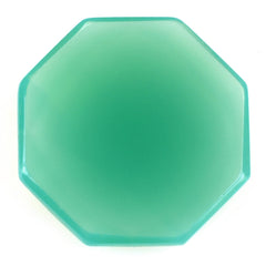 DYED CHRYSOPRASE CHALCEDONY CHECKER OCTAGON CAB 15MM 5.78 Cts.