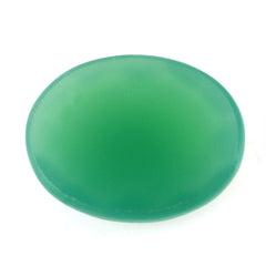 DYED CHRYSOPRASE CHALCEDONY CHECKER OVAL CAB 13X10MM 3.46 Cts.