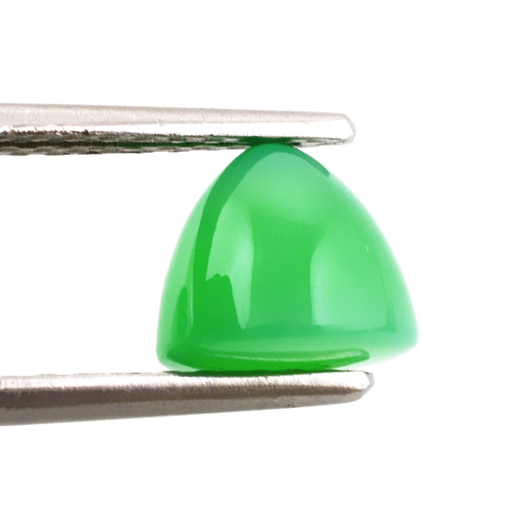 DYED CHRYSOPRASE CHALCEDONY BULLET CAB 8MM 2.94 Cts.