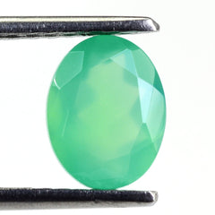 DYED CHRYSOPRASE CHALCEDONY CUT OVAL 9X7MM 1.68 Cts.