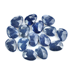 DUMORTIERITE ROSE CUT BRIOLETTE PEARISH 12.70X9.70MM 2.68 Cts.