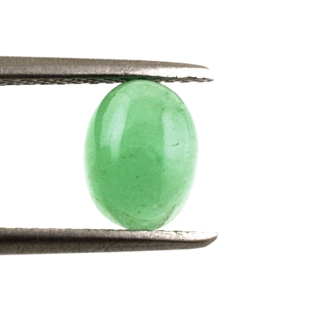 BRAZILIAN EMERALD OVAL CAB 7.50X6MM 1.35 Cts.