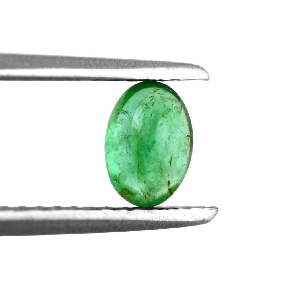 BRAZILIAN EMERALD OVAL CAB 6X4MM 0.53 Cts.