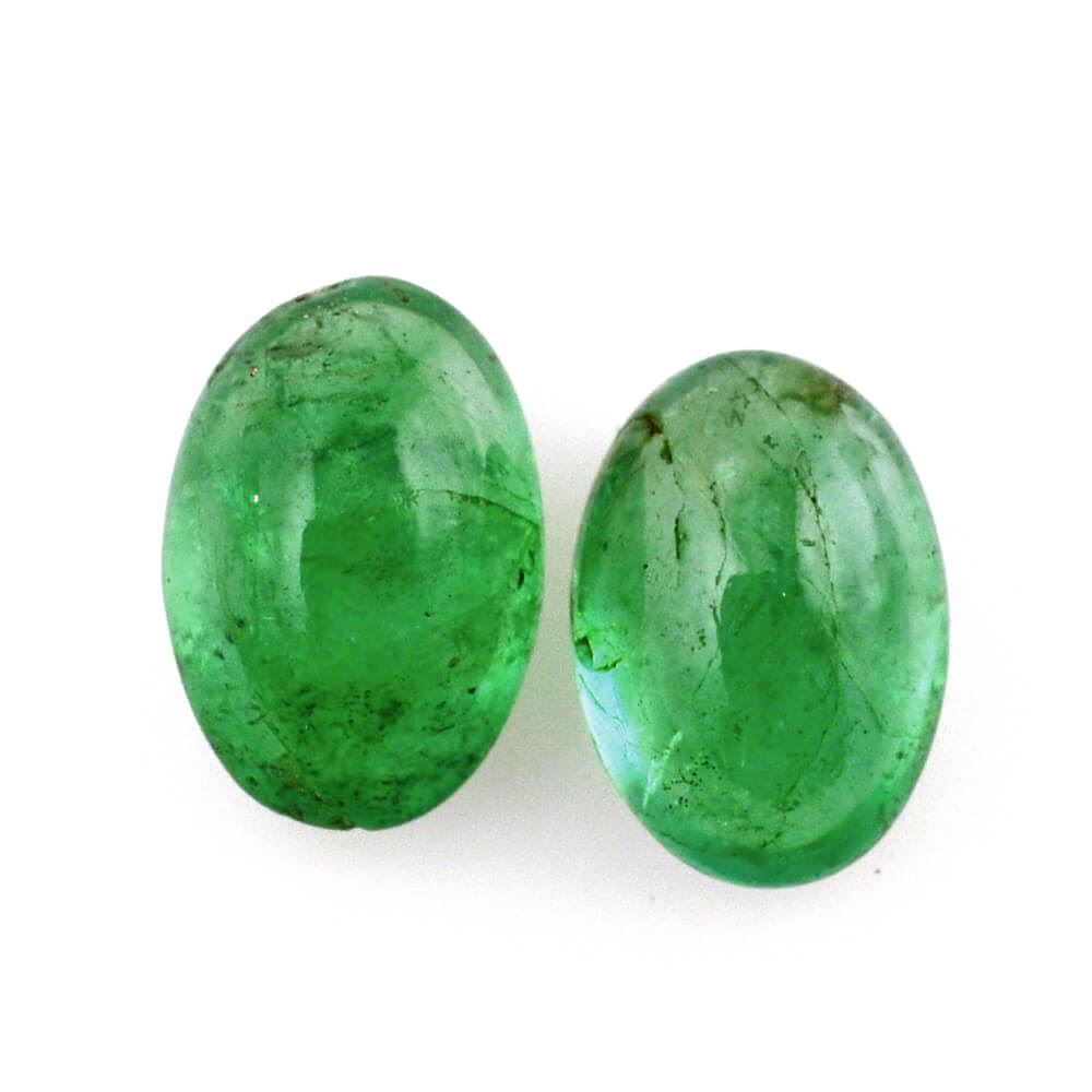 BRAZILIAN EMERALD OVAL CAB 6X4MM 0.53 Cts.