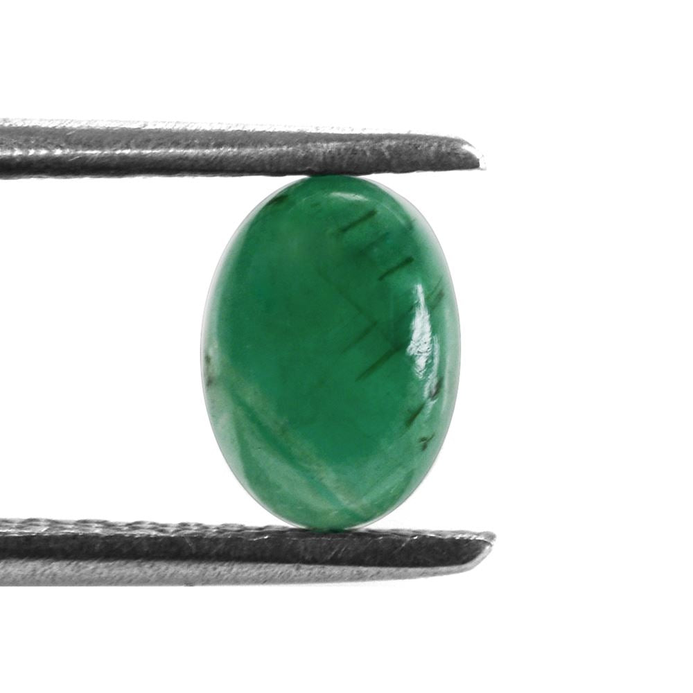 BRAZILIAN EMERALD OVAL CAB 7X5MM 0.98 Cts.