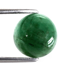 BRAZILIAN EMERALD ROUND CAB 9MM 3.03 Cts.