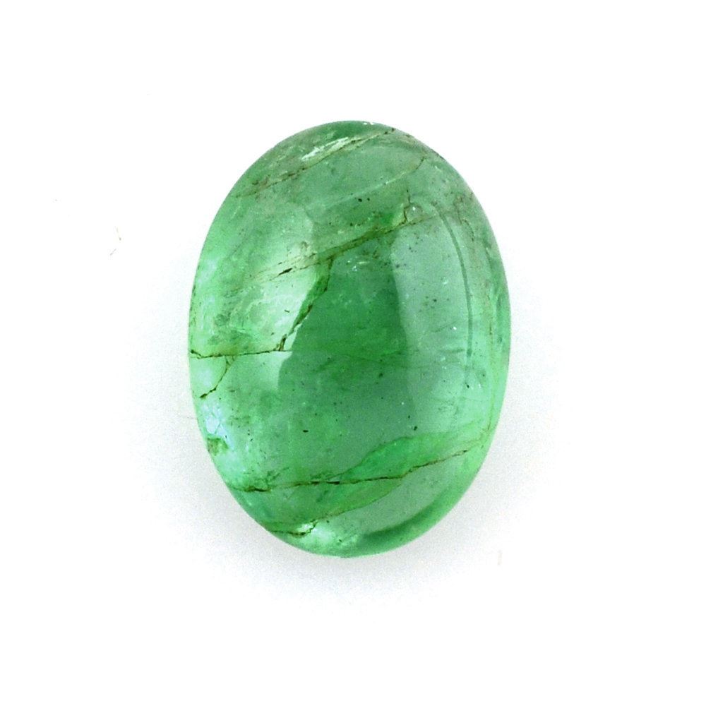 BRAZILIAN EMERALD OVAL CAB 8X6MM 1.30 Cts.