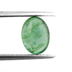 BRAZILIAN EMERALD OVAL CAB 8X6MM 1.30 Cts.