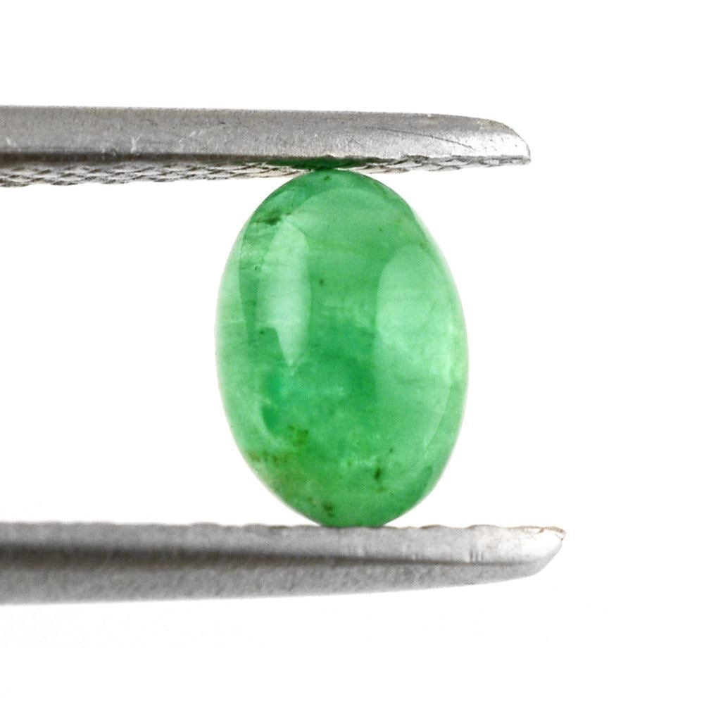 BRAZILIAN EMERALD OVAL CAB 6X4MM 0.48 Cts.