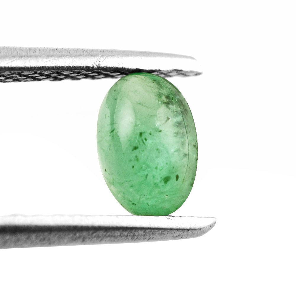 BRAZILIAN EMERALD OVAL CAB 6X4MM 0.65 Cts.