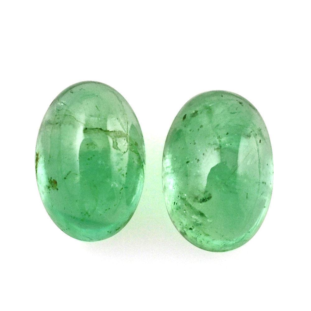 BRAZILIAN EMERALD OVAL CAB 6X4MM 0.65 Cts.