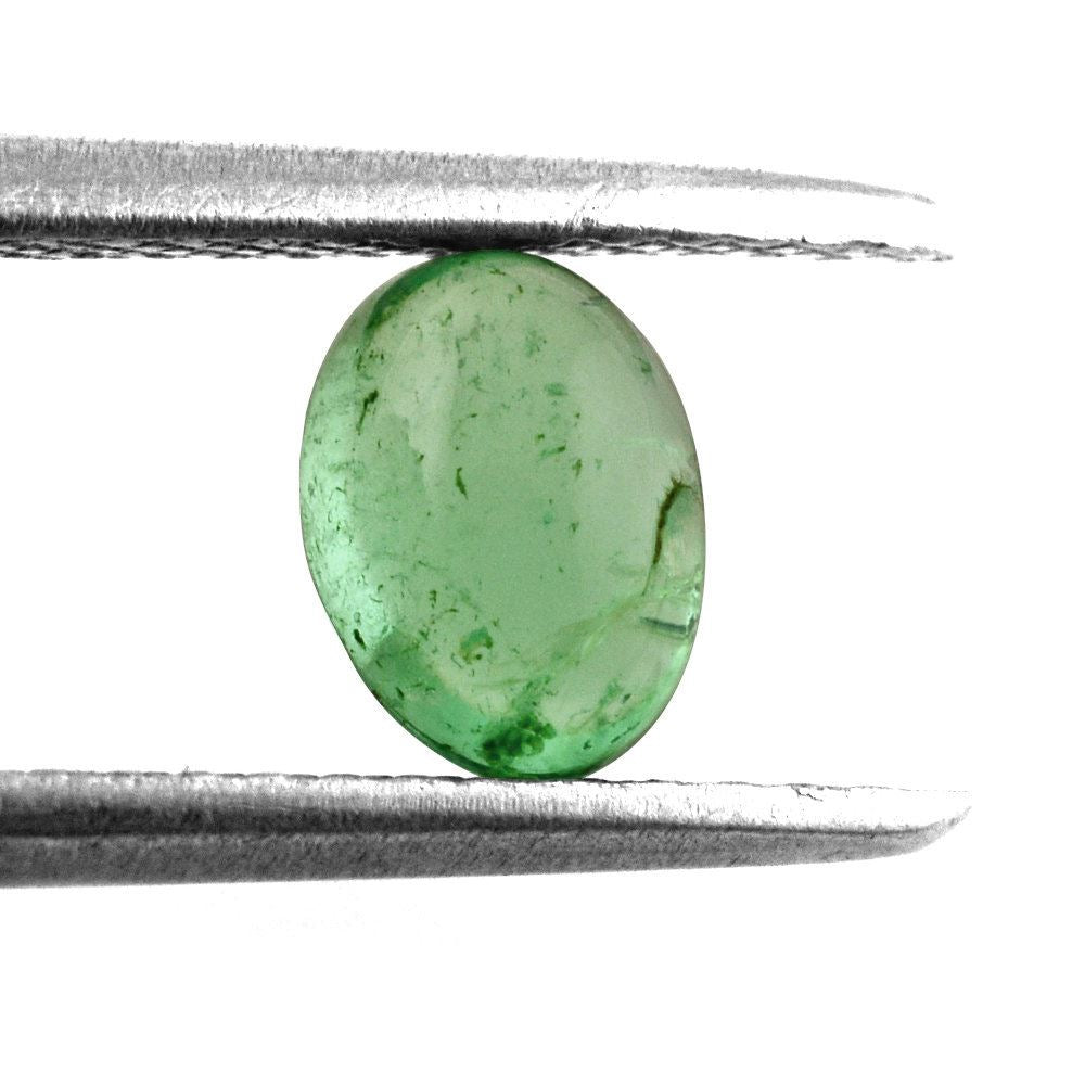 BRAZILIAN EMERALD OVAL CAB 6.50X4.50MM 0.65 Cts.