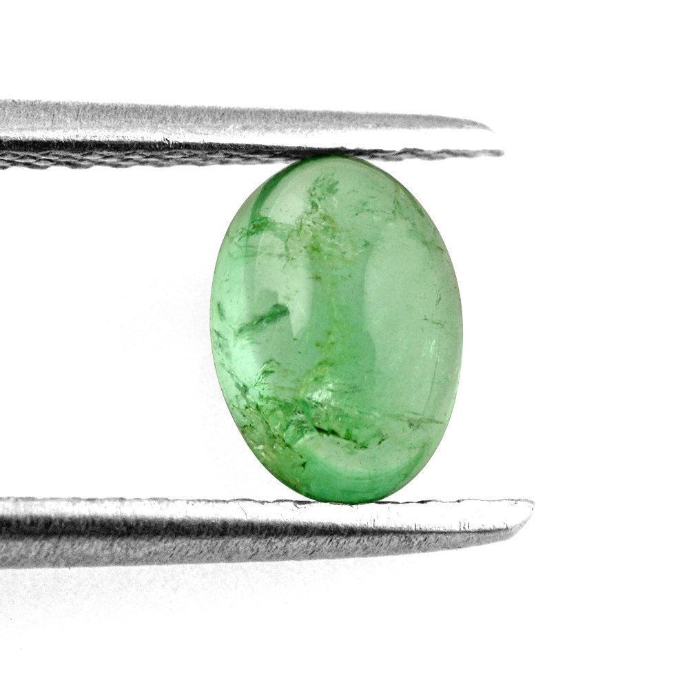 BRAZILIAN EMERALD OVAL CAB 7X5MM 0.83 Cts.