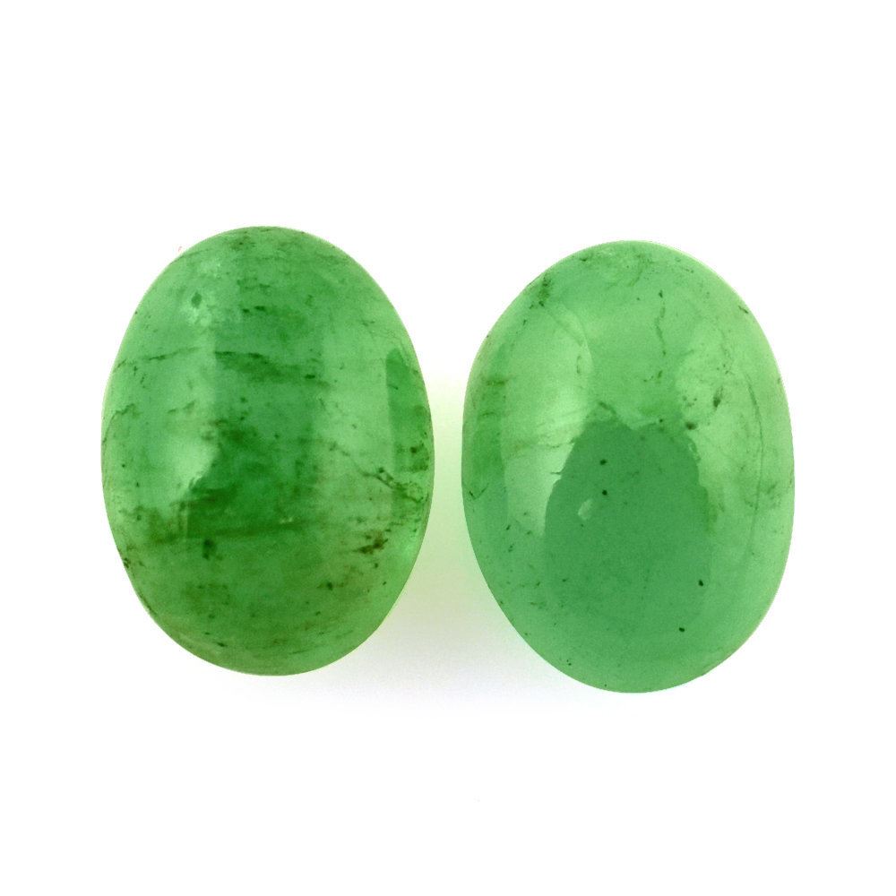 BRAZILIAN EMERALD OVAL CAB 7X5MM 0.85 Cts.