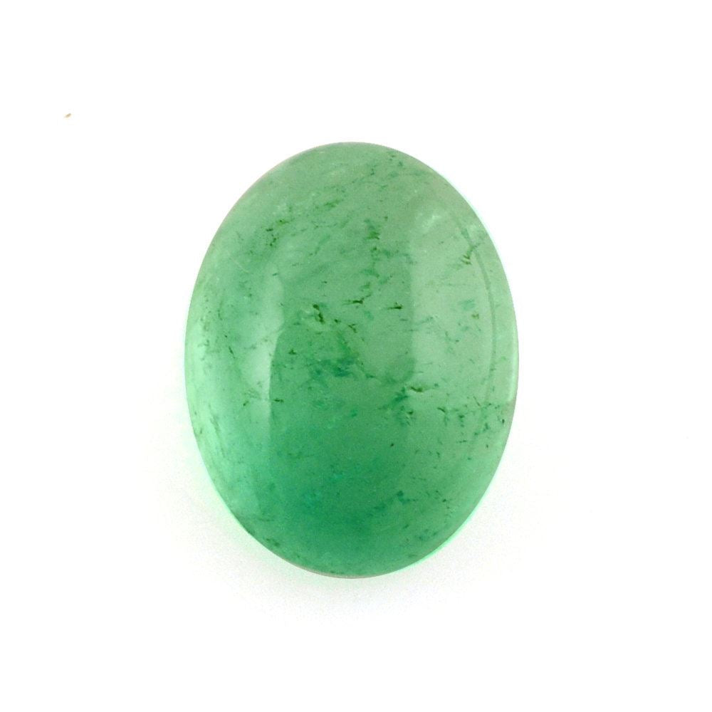 BRAZILIAN EMERALD OVAL CAB 7.50X6MM 1.28 Cts.