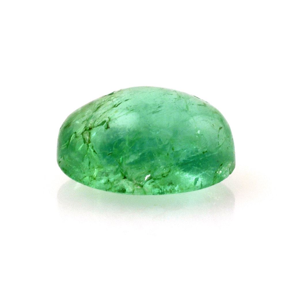 BRAZILIAN EMERALD OVAL CAB 7.50X6MM 1.28 Cts.