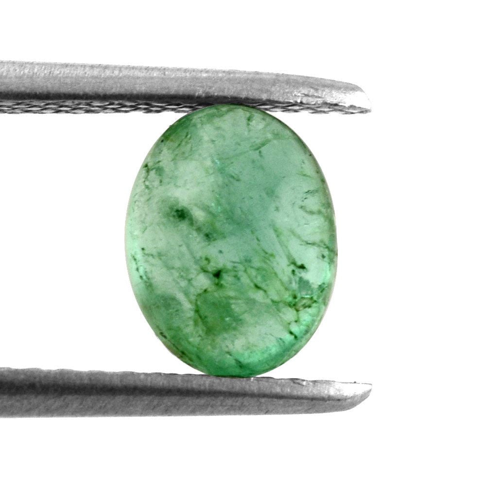 BRAZILIAN EMERALD OVAL CAB 7.50X6MM 1.28 Cts.