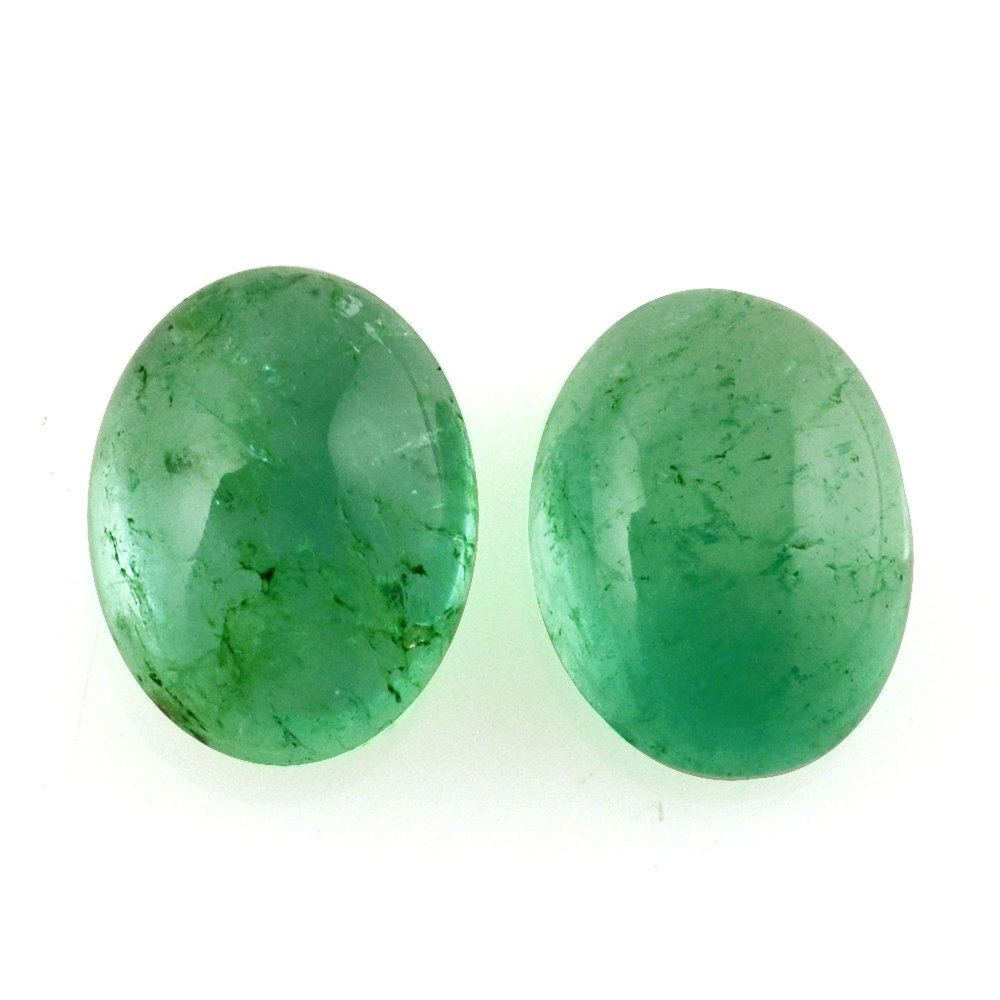 BRAZILIAN EMERALD OVAL CAB 7.50X6MM 1.28 Cts.