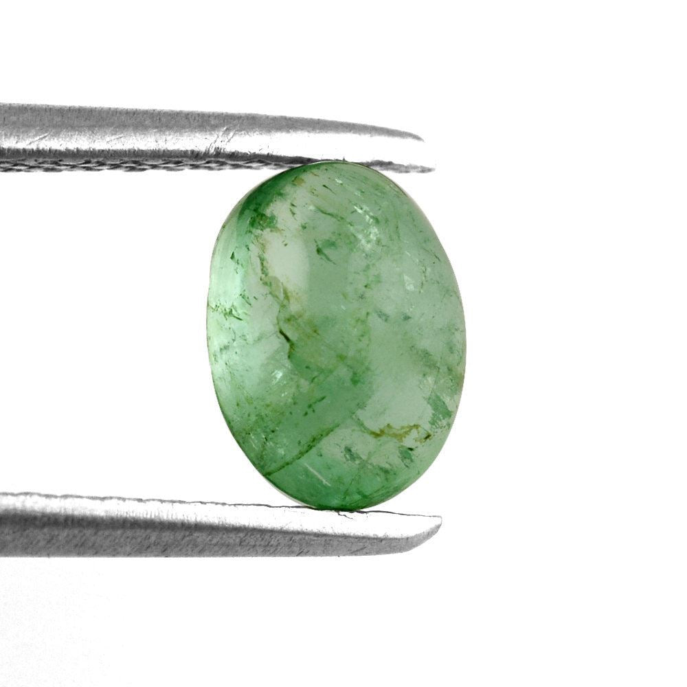 BRAZILIAN EMERALD OVAL CAB 7X5MM 0.95 Cts.