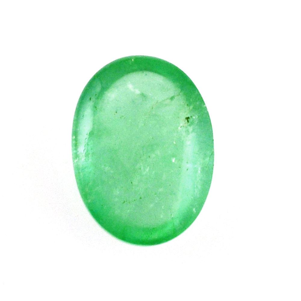 BRAZILIAN EMERALD OVAL CAB 8X6MM 1.33 Cts.