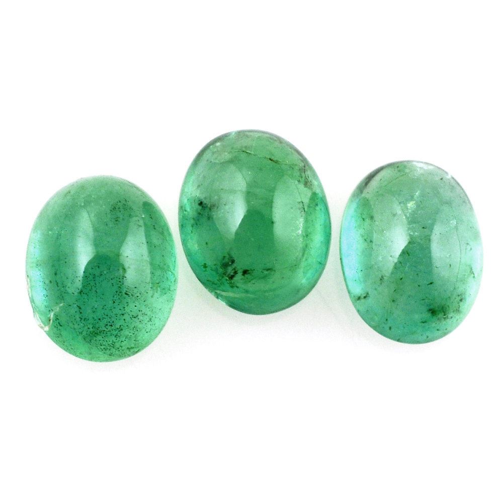 BRAZILIAN EMERALD OVAL CAB 5X4MM 0.38 Cts.