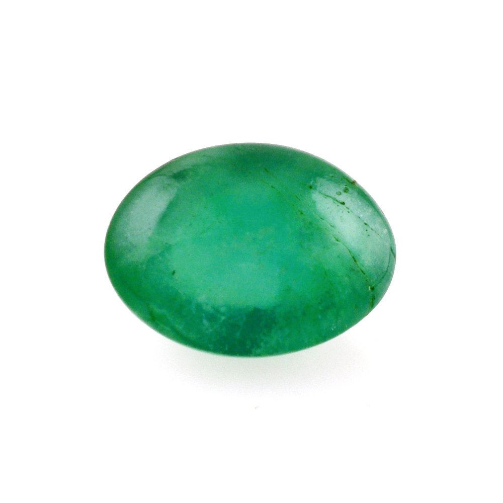 BRAZILIAN EMERALD OVAL CAB 7X5MM 0.90 Cts.