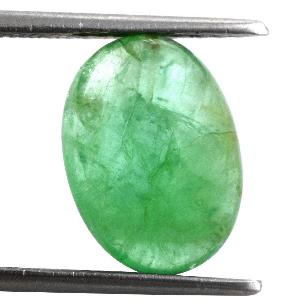 EMERALD OVAL CAB 14X10MM 5.45 Cts.