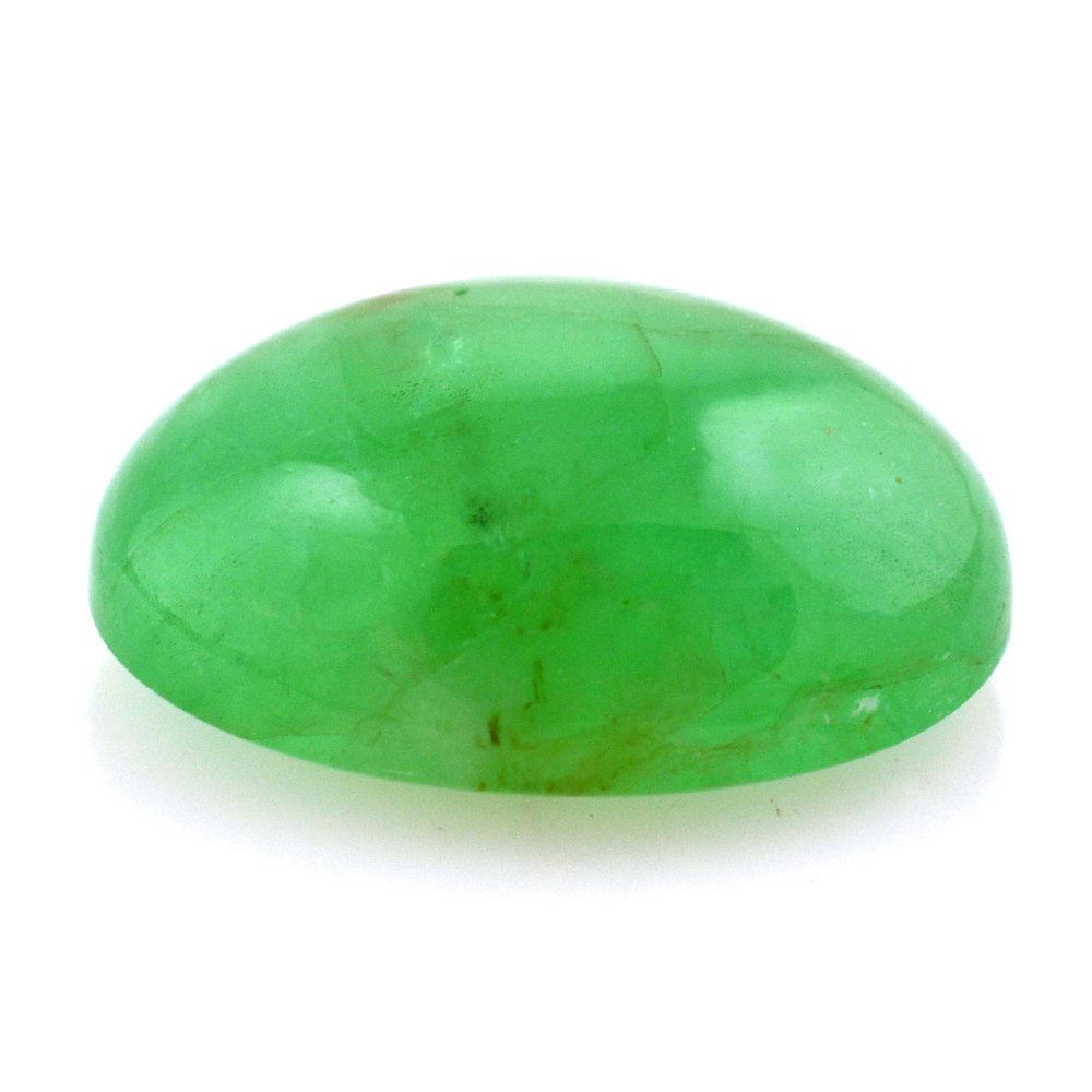 EMERALD OVAL CAB 14X11MM 6.10 Cts.