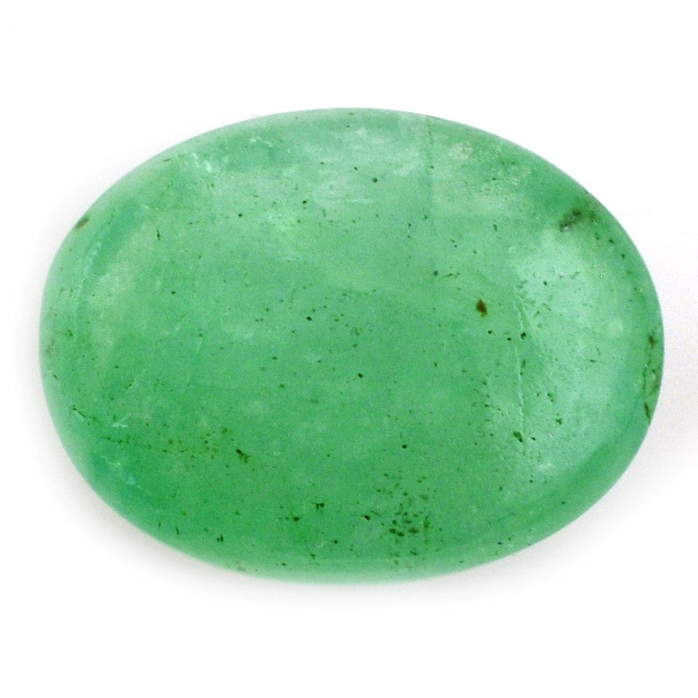 EMERALD OVAL CAB 14X11MM 6.35 Cts.