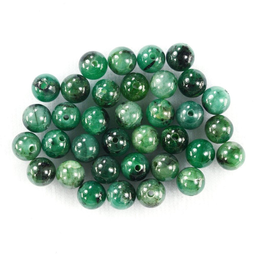 EMERALD PLAIN BALL (FULL DRILL) 6MM 1.57 Cts.