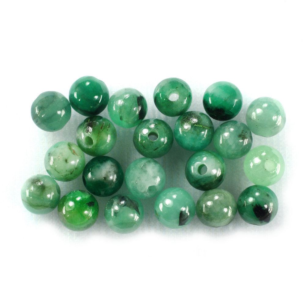 EMERALD PLAIN BALL (FULL DRILL) 6MM 1.45 Cts.