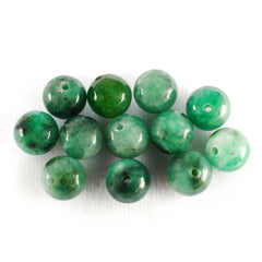 EMERALD PLAIN BALL (FULL DRILL) 10MM 7.12 Cts.