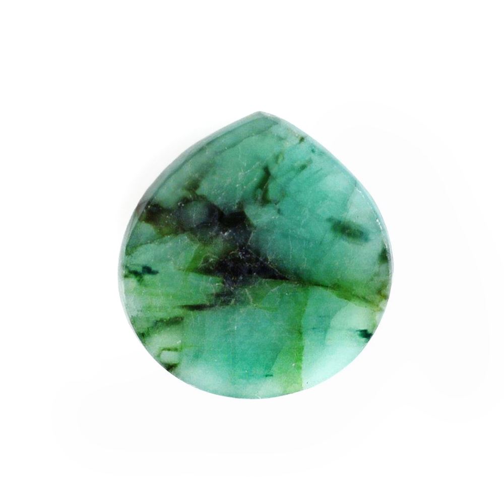 EMERALD ROSE CUT TABEEZ CAB 9.50X8.80MM 1.37 Cts.