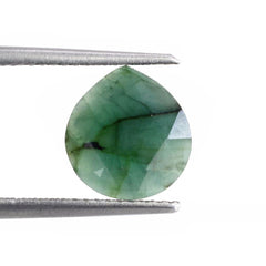 EMERALD ROSE CUT TABEEZ CAB 9.50X8.80MM 1.37 Cts.