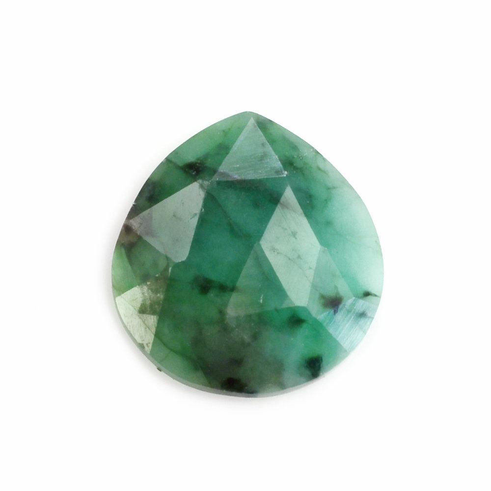 EMERALD ROSE CUT TABEEZ CAB 9.50X8.80MM 1.35 Cts.