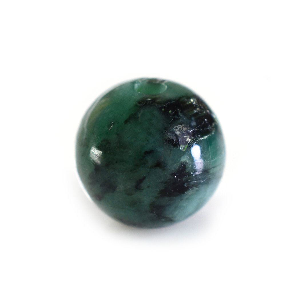 EMERALD PLAIN BALL (FULL DRILL) 8MM 3.57 Cts.