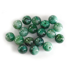 EMERALD PLAIN BALL (FULL DRILL) 10MM 7.15 Cts.