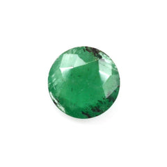 EMERALD BOTH SIDE TABLE CUT ROUND (DARK/SOME BLACK WHITE SPOTS) 5.50MM 0.47 Cts.