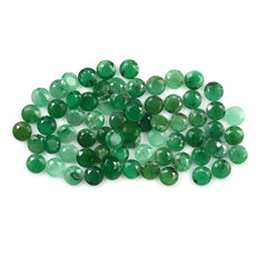 EMERALD BOTH SIDE TABLE CUT ROUND (DARK/SOME BLACK WHITE SPOTS) 5.50MM 0.47 Cts.