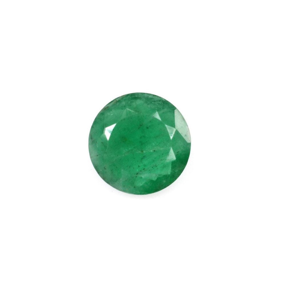 EMERALD BOTH SIDE TABLE CUT ROUND (DARK/SOME BLACK  WHITE SPOTS) 6MM 0.54 Cts.