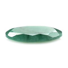 EMERALD BOTH SIDE TABLE CUT OVAL (MEDIUM) (MANY BALCK  WHITE SPOTS) 18X13MM 6.91 Cts.