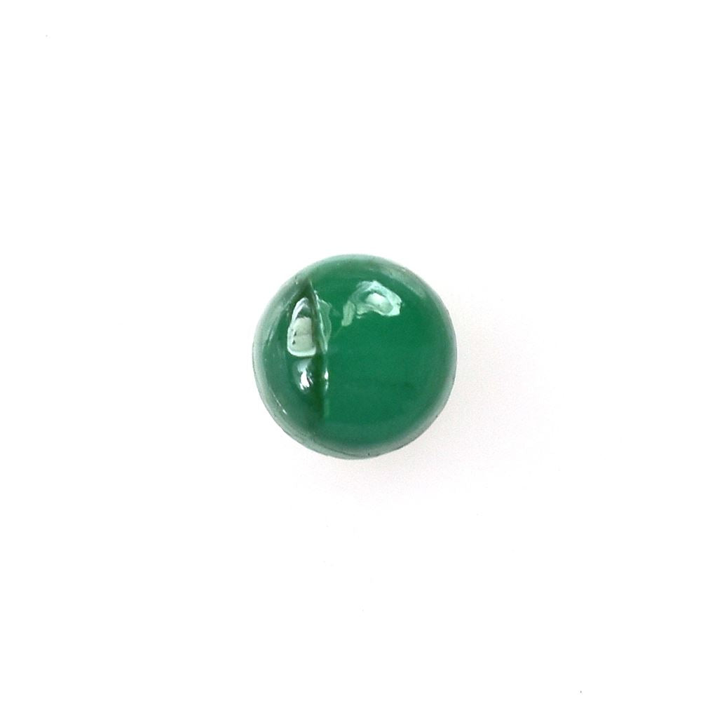 EMERALD PLAIN ROUND CAB (OPAQUE/SOME BLACK SPOTS) 3.00 MM 0.15 CTS