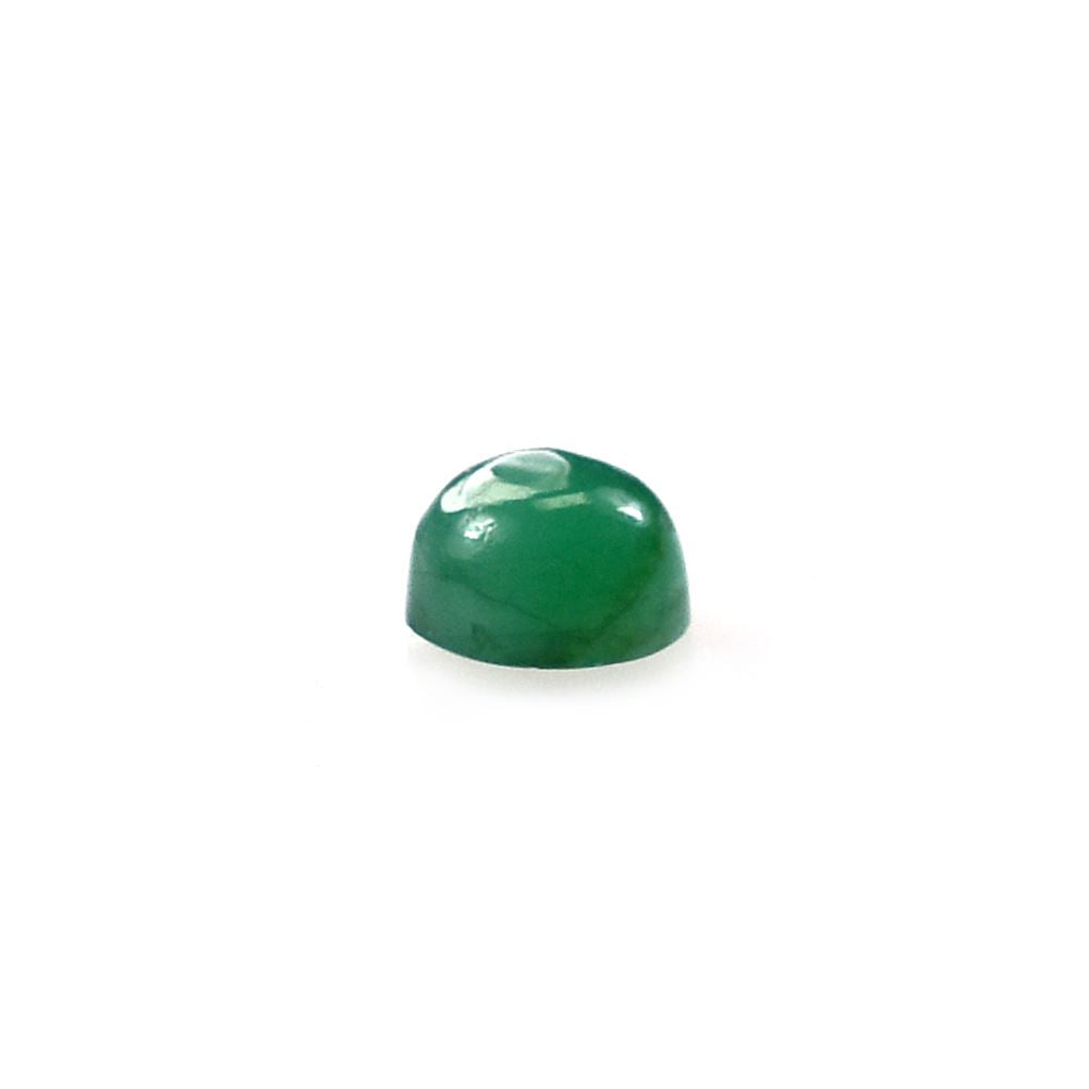 EMERALD PLAIN ROUND CAB (OPAQUE/SOME BLACK SPOTS) 3.00 MM 0.15 CTS