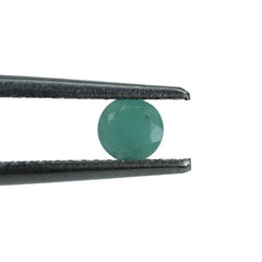 EMERALD CUT ROUND (OPAQUE)(LIGHT GREEN)(SOME BLACK SPOTS) 4.00X4.00 MM 0.25 CTS