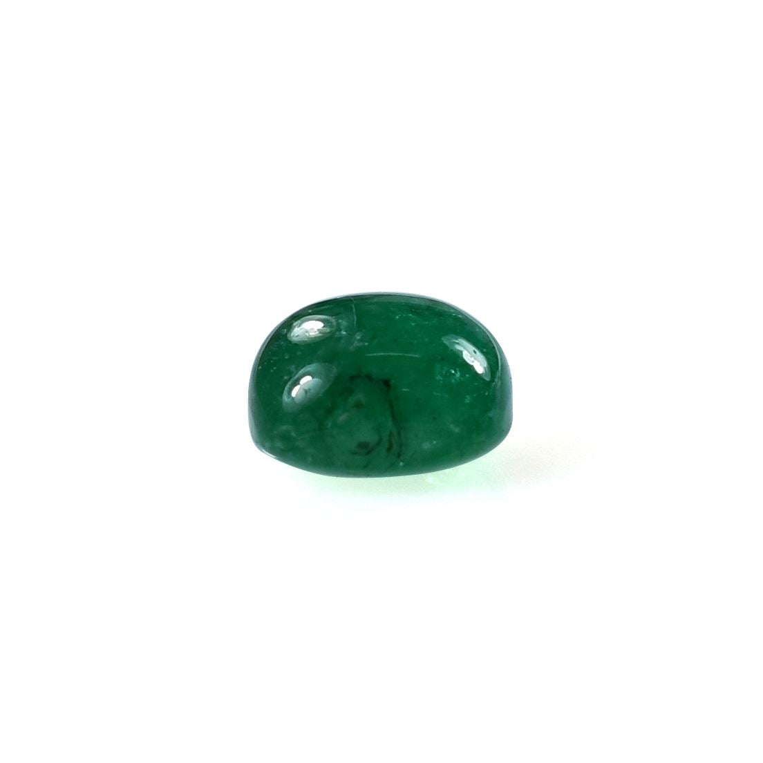 EMERALD PLAIN CUSHION CAB (TOP GREEN)( 1ST QUALITY SOME BLACK SPOT) 5.50X5.50 MM 0.85 CTS