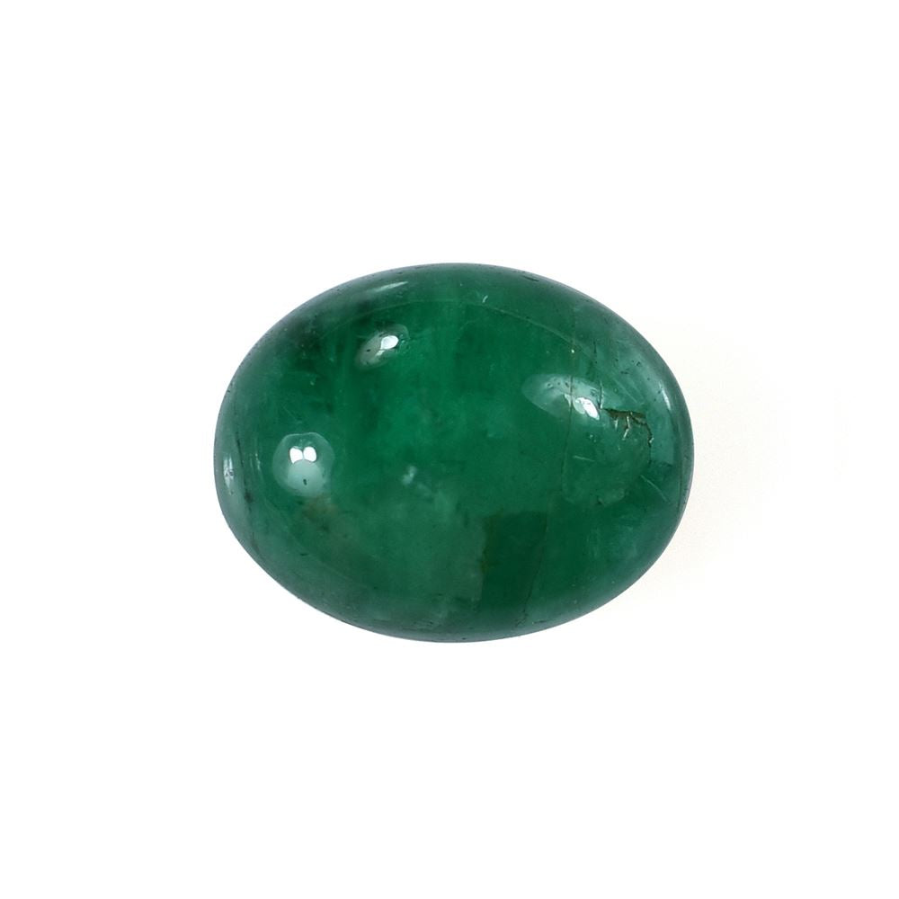 EMERALD OVAL CAB (TOP GREEN)(1ST QUALITY OPAQUE CLEAN) 7.00X5.50 MM 1.05 CTS