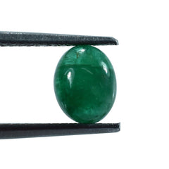 EMERALD OVAL CAB (TOP GREEN)(1ST QUALITY OPAQUE CLEAN) 7.00X5.50 MM 1.05 CTS
