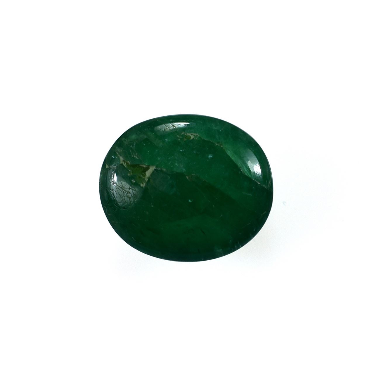 EMERALD PLAIN OVAL CAB (TOP GREEN)(1ST QUALITY OPAQUE CLEAN) 11.50X9.50 MM 4.75 CTS