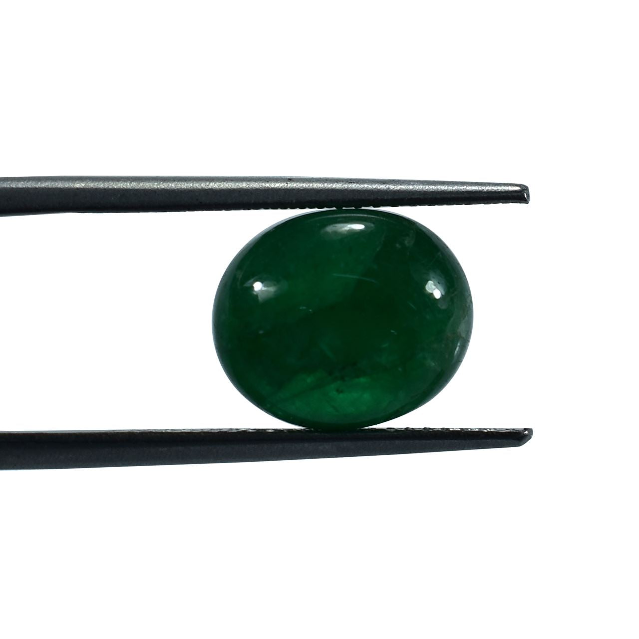 EMERALD PLAIN OVAL CAB (TOP GREEN)(1ST QUALITY OPAQUE CLEAN) 11.50X9.50 MM 4.75 CTS
