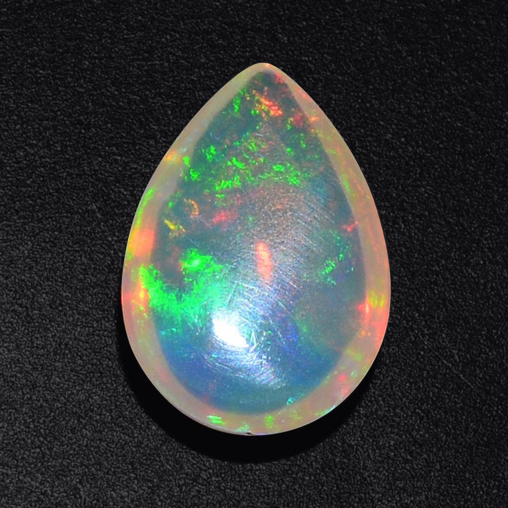 ETHIOPIAN OPAL PEAR CAB 10X7MM 1.14 Cts.